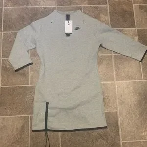 Grey Nike Sportswear Essential Fleece Dress Sportswear Women's